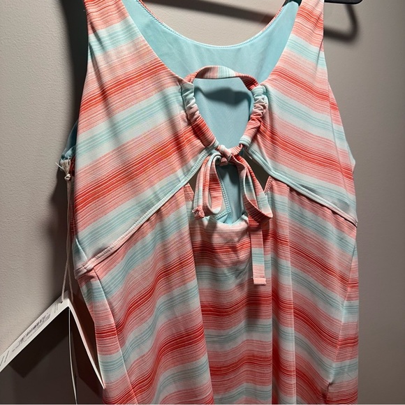 Carve Designs Zuri Dress in Lagos, Striped, Open Back, Built-in Bra, XL, NWT - Picture 7 of 15